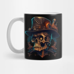 Mechanical skull with hat Mug